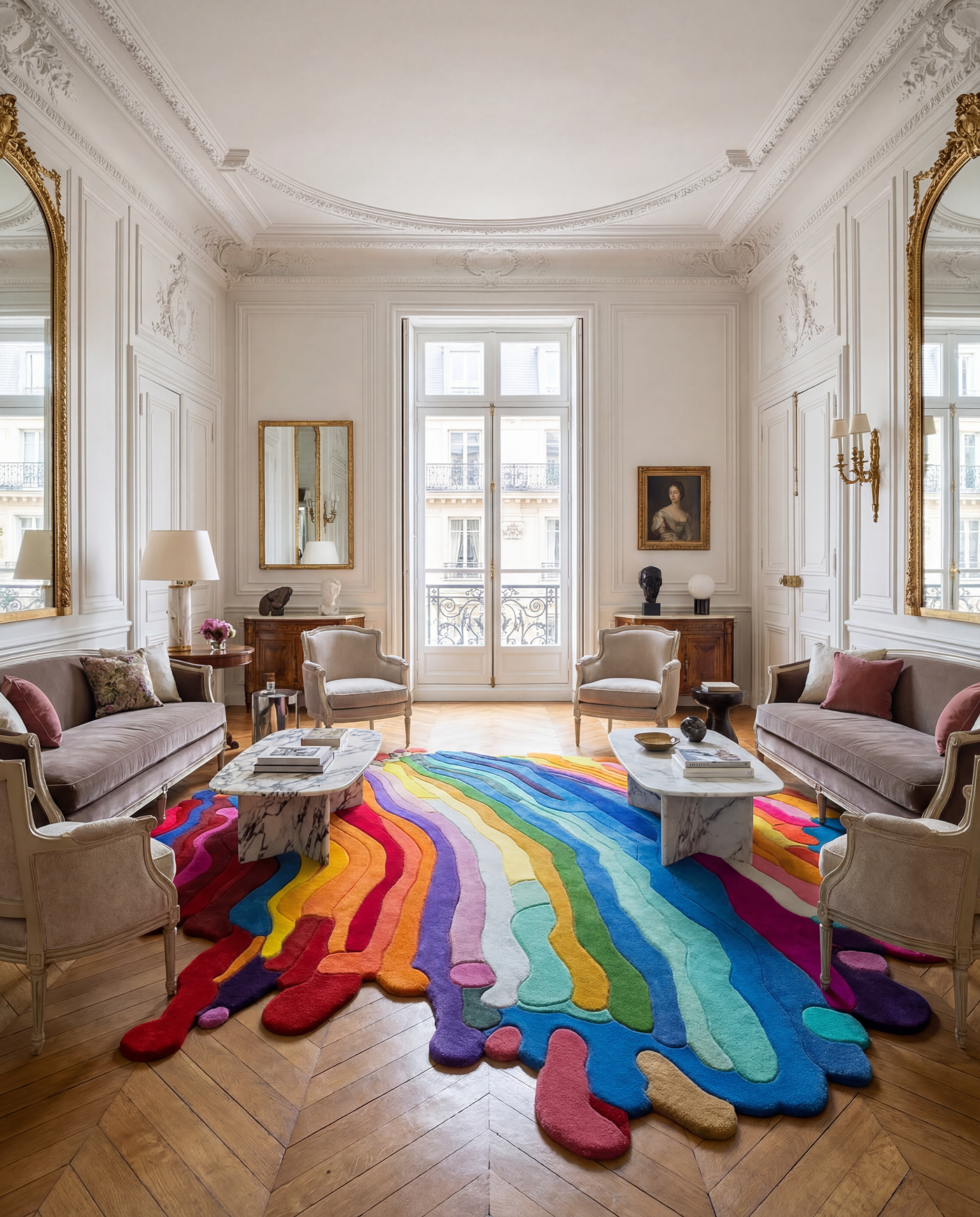 The Rain Rainbow Carpet