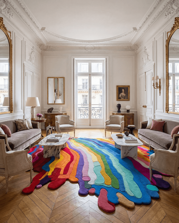 The Rain Rainbow Carpet