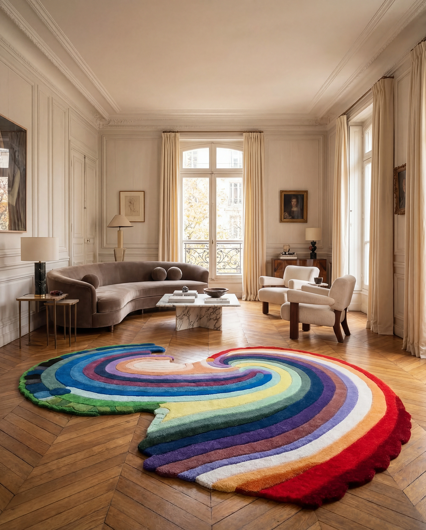 The Wave Rainbow Carpet