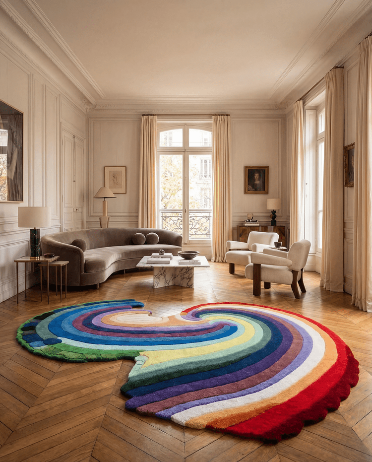 The Wave Rainbow Carpet